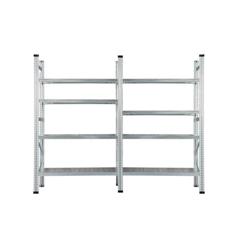 Metal rack set 1972x2400x500 mm, 2 sections, 8 shelves