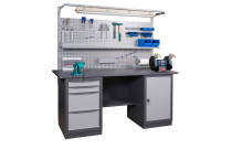 Accesories for Workbenches Additional equipment for metal workbenches provides an opportunity to complement the necessary workbench equipment with the necessary accessories. The