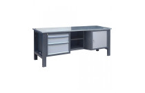 Heavy duty workshop tables Working metal furniture - it is a professional solution for special daily needs at work. Various types of metal industrial workbenches are available i