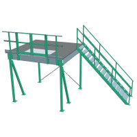 Mezonīna platforma 3x3m, 500kg/m²