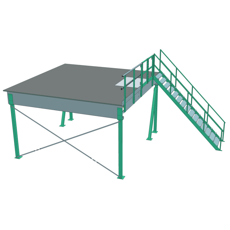 Mezonīna platforma 5x5m, 500kg/m²