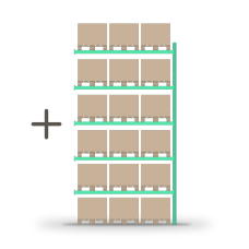 Pallet rack for storage (additional section) 5000x2700mm / 0+5 shelves