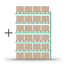 Pallet rack for storage (additional section) 5000x3600mm / 0+5 shelves