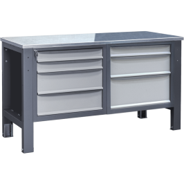 Металлический рабочий стол высокой грузоподъемности VT-150 2S2M/SML/OUP