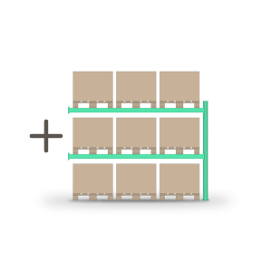 Pallet shelf for warehouse (optional section) 2000x2700mm/0 +2 shelves