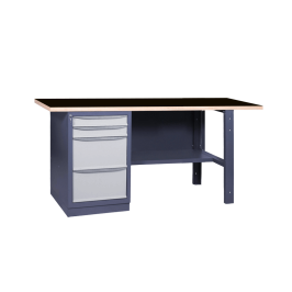 Tērauda darba galds darbnīcai 2M2B / 1500x620mm