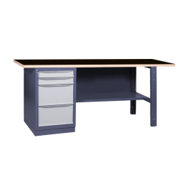 Steel work bench for workshop 2M2B/1800x620mm