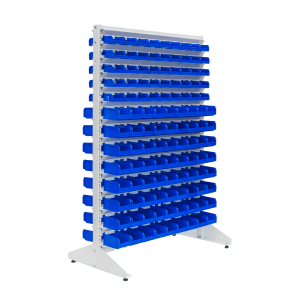 Box stand, 2-sided with 216 boxes, 1500 mm