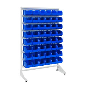 Box stand, one-sided with 48 boxes, 1500 mm