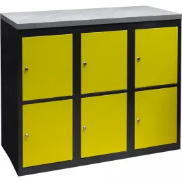 Partition cabinet with table top 1,200, 6 cells