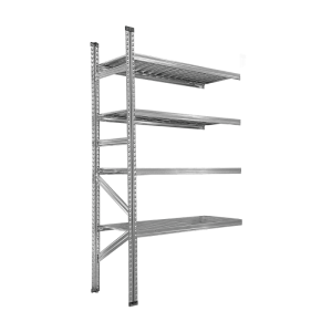 Metāla plaukti 1972x600x320, 4 plauktu līmeņi (papildsekcija)