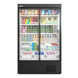 Vertical showcase SlimDeck Pro with hinged door
