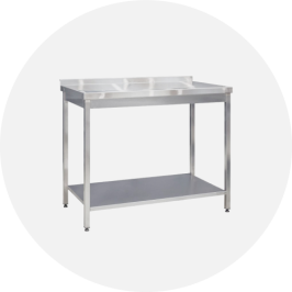 Stainless steel tables