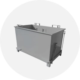 Bottom tipping containers