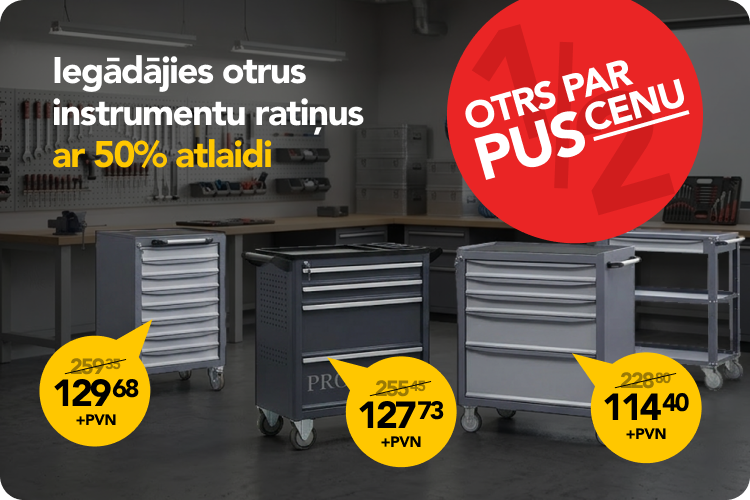 Metāla instrumentu ratiņi ar atvilktnēm darbnīcā vai garāžā