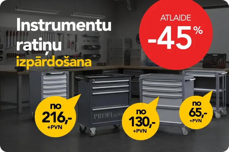 GUMI Metāla instrumentu ratiņi darbnīcā - Instrumentu ratiņu izpārdošana līdz 45%
